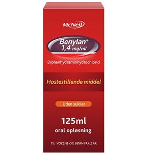 Benylan 1,4 mg/ml (Håndkøb, apoteksforbeholdt) 125 ml Oral opløsning