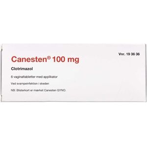 Canesten 100 mg 6 stk Vaginaltabletter 2care4