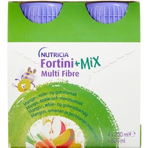 Nutricia Fortini+mix mul.fib.man æbl gu 4 x 200 ml - Børneernæring
