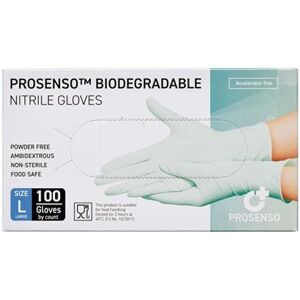 226049 Prosenso Bio Nitrilhandske Large Medicinsk udstyr 100 Stk. - Engangshandsker