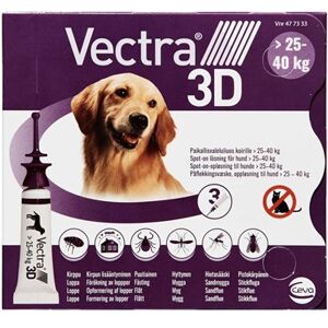 Ceva sante animale Vectra 3D 25-40 kg 256+22,7+1865 mg 14,1 ml Spot-on, opløsning - Flåtmiddel - Loppemiddel