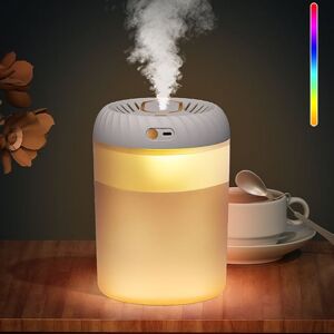 Shoppo Marte 3000ml Double Nozzle Humidifier with Timing Digital Display and Colorful Ambient Light(White)