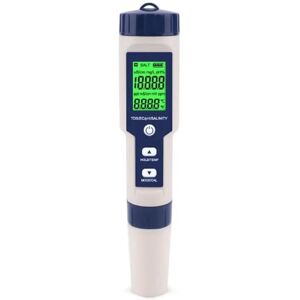 NSF 5 IN 1 PH Temperatur TDS EC Saltholdighed Meter Digital Vandtæt Med Automatisk Kalibrering Funktion Vand Kvalitet PH Tester