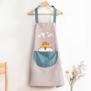 Shoppo Marte Home Kitchen Waterproof And Oil-Proof Apron Cute Cooking Work Apron, Colour: Foodie Light Pink (Ordinary)