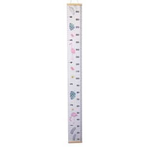 High Discount Baby vækst Chart Hånding Ruler væg dekoration til børn Aftagelig højde Flamingo_20*200