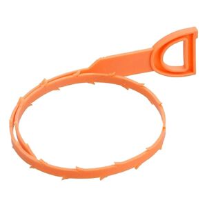 shopnbutik Drain & Hair Removal Tool Drain Dredge Pipe Sewer Cleaner Hook(Orange)