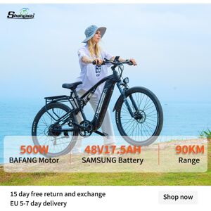 Shengmilo S26 elektrisk cykel til voksne 48V BAFANG 500W motor 27.5 tommer elektrisk cykel herrecykel 48V 17.5AH SAMSUNG batteri