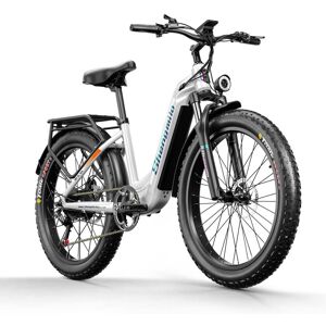 Shengmilo MX06 elektrisk cykel 1000W, kvinders elektriske cykel SAMSUNG mærke 48V 17.5Ah lithiumbatteri, batterilevetid 50-80 km, hvid