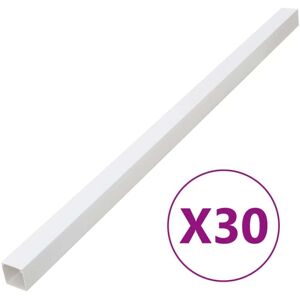 vidaXL kabelkanaler 40x40 mm 30 m PVC -  Kabelstyring