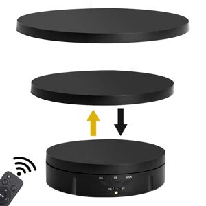 My Store 3 in 1 Remote Electric Rotating Display Stand Turntable(Black)
