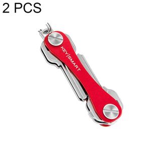 My Store 2 PCS QD-81 Large Capacity Metal Key Holder Key Organizer Key Storage Box(Red)