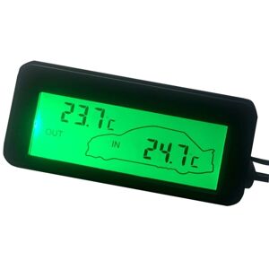 High Discount Bil Inside and Outside Backlit Mini Digital Thermometer (Green)