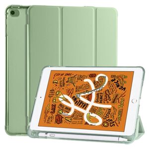 My Store iPad Mini 5 / Mini 4: 3x vandret drejeligt PU-læder + stødsikkert TPU-etui med holder og pen-slot (matcha grøn)