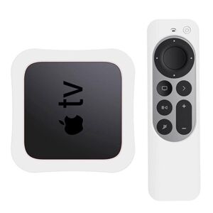Generic Apple TV 4K (2021) set-top box + controller silicone cover - White