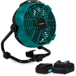 VONROC Trådløs ventilator 20V - Hybrid   Inkl. AC adapter - inkl. 2x 2.0Ah batteri og oplader