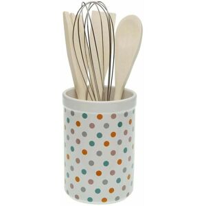 Pot for Kitchen Utensils Versa Springdots Ceramic (10 x 15 x 10 cm)