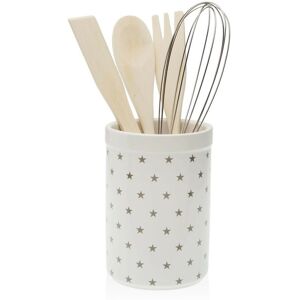 Pot for Kitchen Utensils Versa Stary Ceramic 10 x 15 x 10 cm