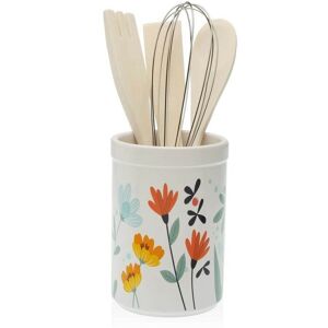 Pot for Kitchen Utensils Versa Selene Ceramic 10 x 15 x 10 cm