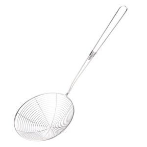 shopnbutik Stainless Steel Colander Noodle Spoon Oil Filter Spoon, Specification: Silver
