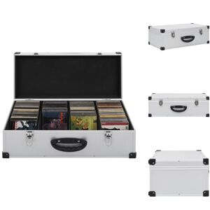 Cd/dvd – opbevaring - Living CD-kasse til 80 CD'er aluminium ABS sølvfarvet