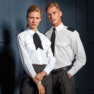 Premier Langærmet pilot ensfarvet arbejdsskjorte med lang ærme til mænd