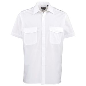 Premier Kortærmet pilot almindelig arbejdsskjorte med kort ærme til mænd