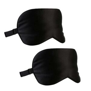 INF Sovemaske, øjenmaske i 100% silke sort - Hurtig levering 2-pack