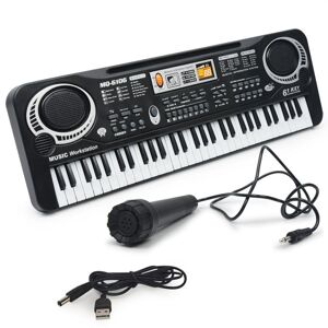 shopnbutik MQ6106 61-nøgle multifunktionelt elektronisk orgel børnelegetøj med mikrofon, specifikationer: USB-opladning