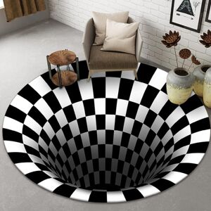 Shoppo Marte 3D Illusion Stereo Vision Carpet Living Room Floor Mat, Size: 100x100cm(Round Vision 4)