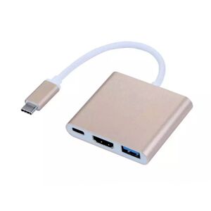 Northix USB Typ C Adapter til HDMI / USB 3.0 - Guld