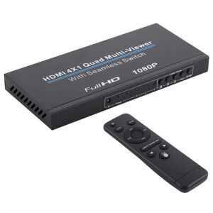 Shoppo Marte NEWKENG NK-C941 Full HD 1080P HDMI 4x1 Quad Multi-Viewer with Seamless Switch & Remote Control, UK Plug