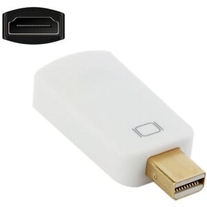 Shoppo Marte Mini DisplayPort Male to HDMI Female Adapter, Size: 4cm x 1.8cm x 0.7cm(White)