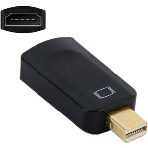 Shoppo Marte Mini DisplayPort Male to HDMI Female Adapter, Size: 4cm x 1.8cm x 0.7cm(Black)