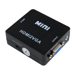 Shoppo Marte HOWEI HW-2109 Mini HDMI to VGA Video Audio Converter (Black)