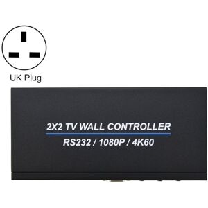 Shoppo Marte BT100 4K 60Hz 1080P 2 x 2 TV Wall Controller, Plug Type:UK Plug(Black)