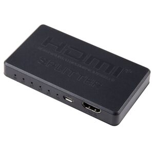 Shoppo Marte 3D 4K HDMI Splitter Box, 1 Input x 4 Output, USB Power Supply(Black)