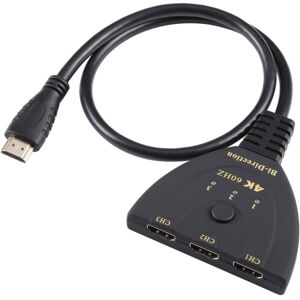 Shoppo Marte 3 x 1 4K 60Hz HDMI Bi-Direction Switcher with Pigtail HDMI Cable