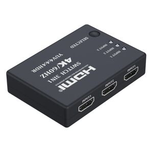 Shoppo Marte 3 In 1 Out 4K 60Hz HD Video HDMI Switcher with Infrared Remote Control