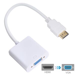 Shoppo Marte 20cm HDMI 19 Pin Male to VGA Female Cable Adapter(White)