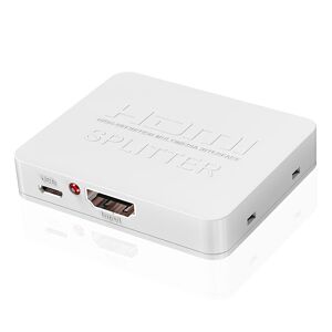 Shoppo Marte 1x2 Mini HDMI Amplifier Splitter, Support 3D & 4K x 2K (White)