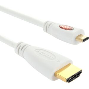 Shoppo Marte 1m Gold Plated Micro HDMI Male to HDMI Male Cable, 1.4 Version(White)(White)