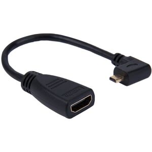 Shoppo Marte 17cm 90 Degree Micro HDMI Right-toward Male to HDMI Female Cable Adapter(Black)