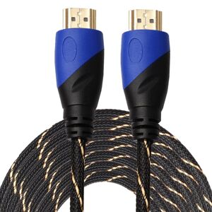Shoppo Marte 15m HDMI 1.4 Version 1080P Woven Net Line Blue Black Head HDMI Male to HDMI Male Audio Video Connector Adapter Cable