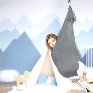 Shoppo Marte Kids Elastic Hammock Indoor Outdoor Swing, Size: 1x2.8m (Silver Gray)