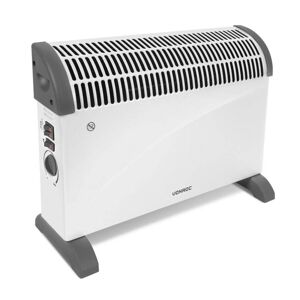 VONROC El-radiator - 2000W - Hvid - Turbo Fan - Justerbar termostat - 3 varmeindstillinger - Til rum op til 24m2 - Ekstra tykt stål