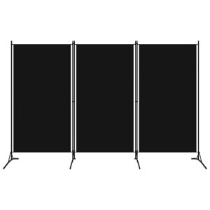 vidaXL 3-panels rumdeler 260 x 180 cm sort