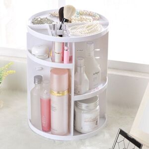 shopnbutik 360 graders rotation funktionel kosmetikbeholder makeup arrangør miljøvenlig opbevaringsboks, størrelse: 23 x 31cm (hvid)