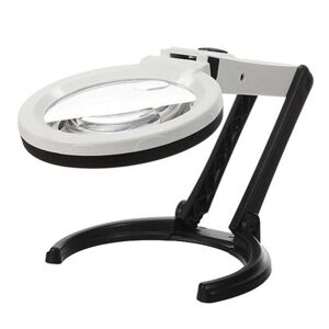 MTK Sammenfoldelig skrivebordstype håndholdt 10 LED-oplyst lampeforstørrelsesglas