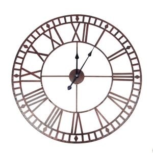 High Discount 80 cm dekorativ premium vintageStyle-vægmetalur Stort romersk nummer Åben ansigt Indendørs og udendørs ur