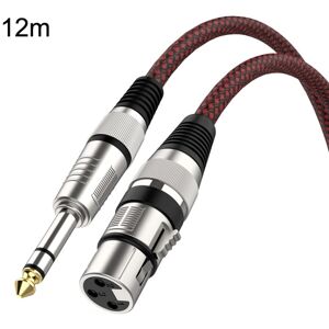 My Store 12m Red and Black Net TRS 6.35mm Male To Caron Female Microphone XLR Balance Cable